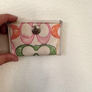 Coach Mutlicolor Keychain Wallet